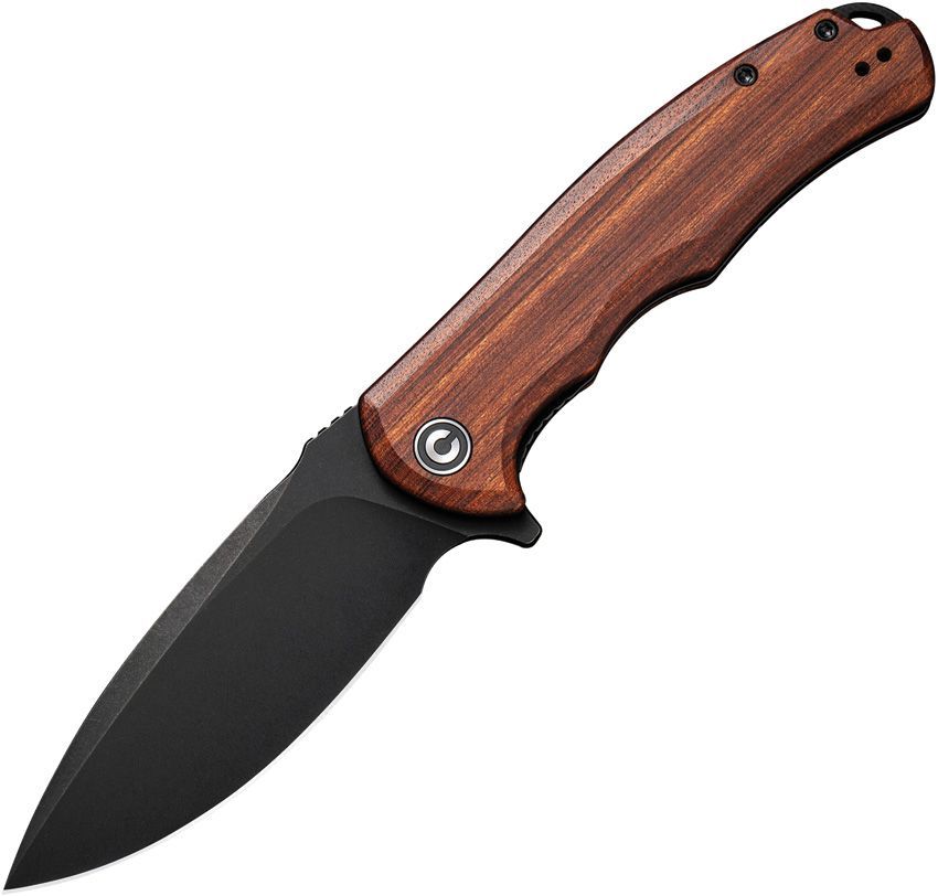 CIVIVI Praxis Flipper Liner Lock Knife Cuibourtia Wood (3.75" Black) C803H