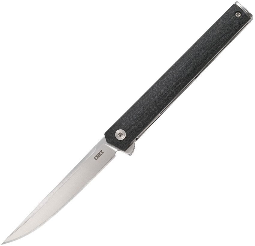 CRKT CEO Flipper Liner Lock Knife Black  (3.4" Satin)