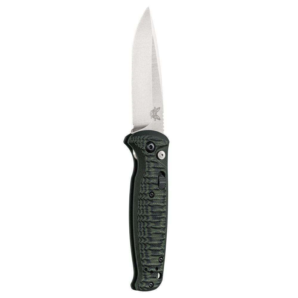 Benchmade CLA Compact Lite Auto Knife Green/Black G-10 (3.4" Satin) 4300-1
