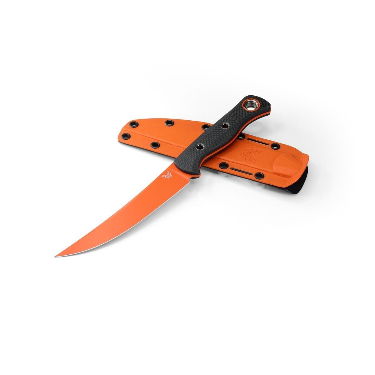 Benchmade Meatcrafter Hunting Fixed Blade Knife CF (6.1" Orange) 15500OR-2