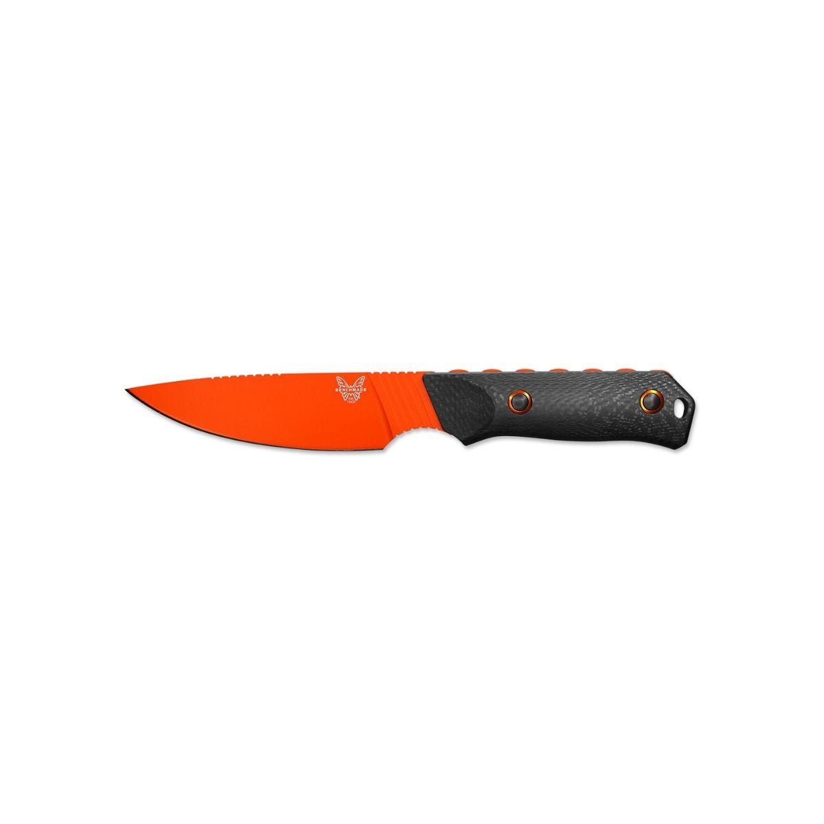 Benchmade Raghorn Hunting Fixed Blade Knife Carbon Fiber (4" Orange) 15600OR