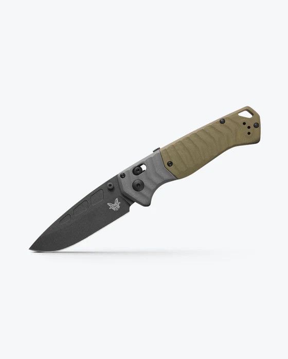 Benchmade PSK AXIS-Assist Knife Gray/OD Green G-10 (3.45" Cerakote) 593BK