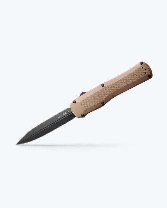 Benchmade Autocrat D/A OTF Automatic Knife Tan G-10 (3.71" Black) 3400BK-2
