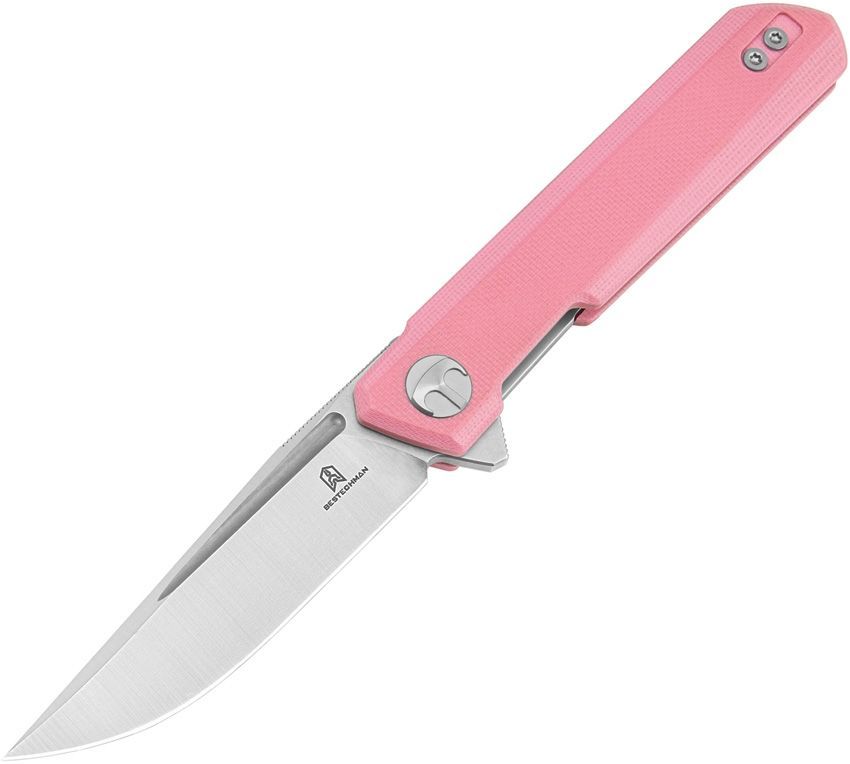 BesTech Mini Dundee LinerLock, Color: Pink, Style: BMK03B