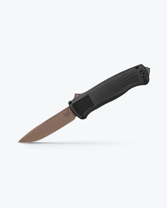 Benchmade Shootout Drop Point D/A Automatic OTF Knife Black (3.5" FDE) 5371FE