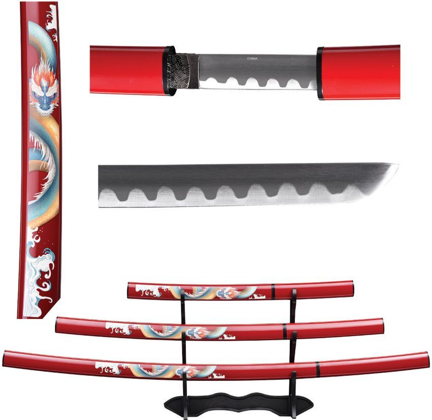 Bishamon Red Samurai Small Sword