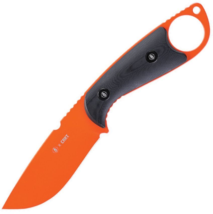 CRKT Altai Fixed Blade Knife Carbon Fiber Styled GRN (3.5" Orange Ceramic)