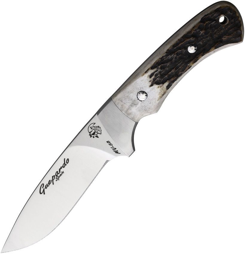 J&amp;V Adventure Knives Gueppardo Fixed Blade 22.23" Stag 3014-Ci