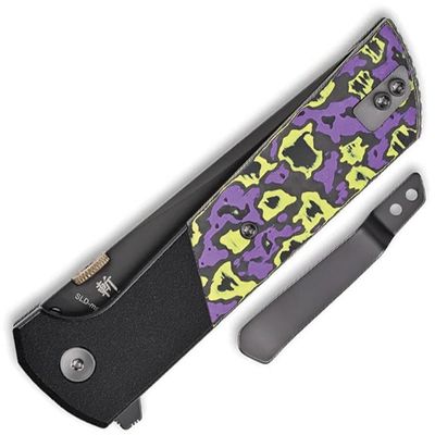North Mountain Blade Chop 2 Button Lock Knife Glow CF