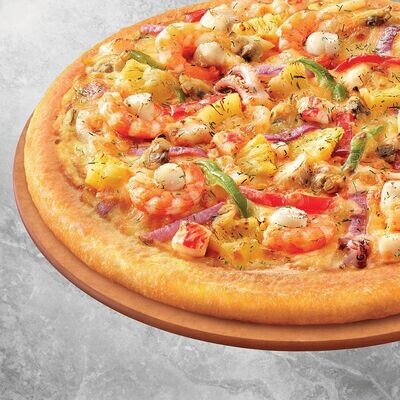 Seafood pizza