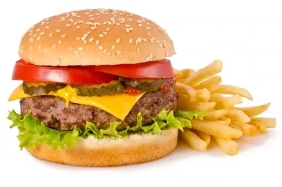 Beef Burger with Fries
