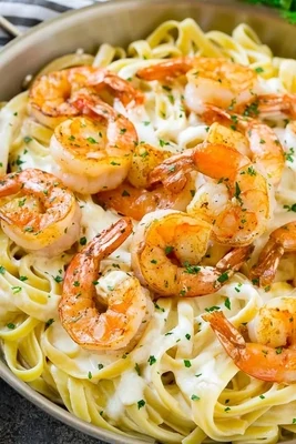 Alfredo Shrimp Pasta
