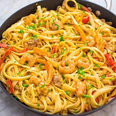 Chicken and Shrimp Combo Pasta