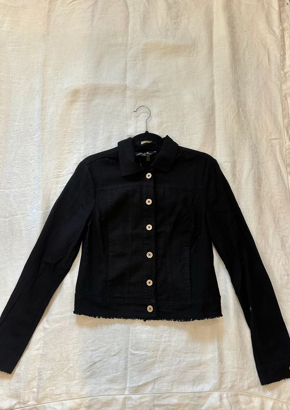 Jacket - Black Fringe Bottom - Small