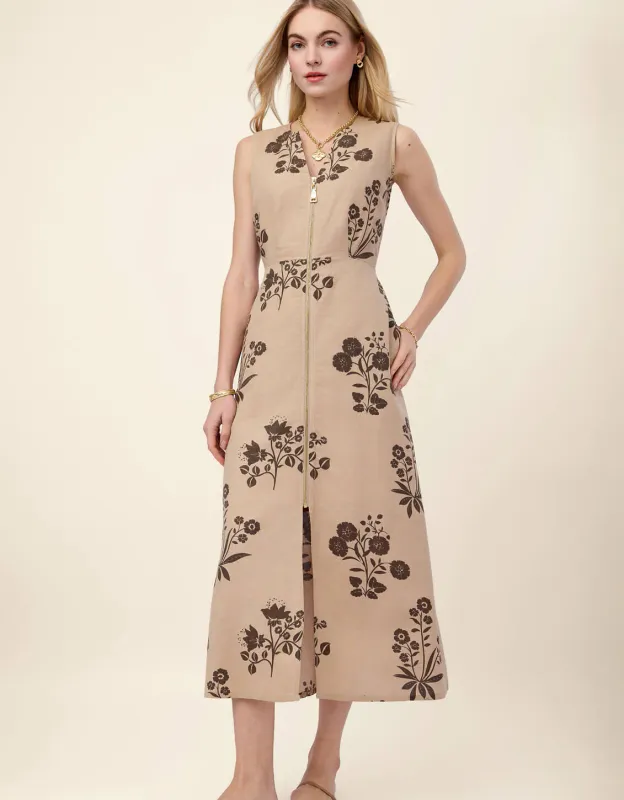 Dress - Eloise - Folk Floral Wren - Large