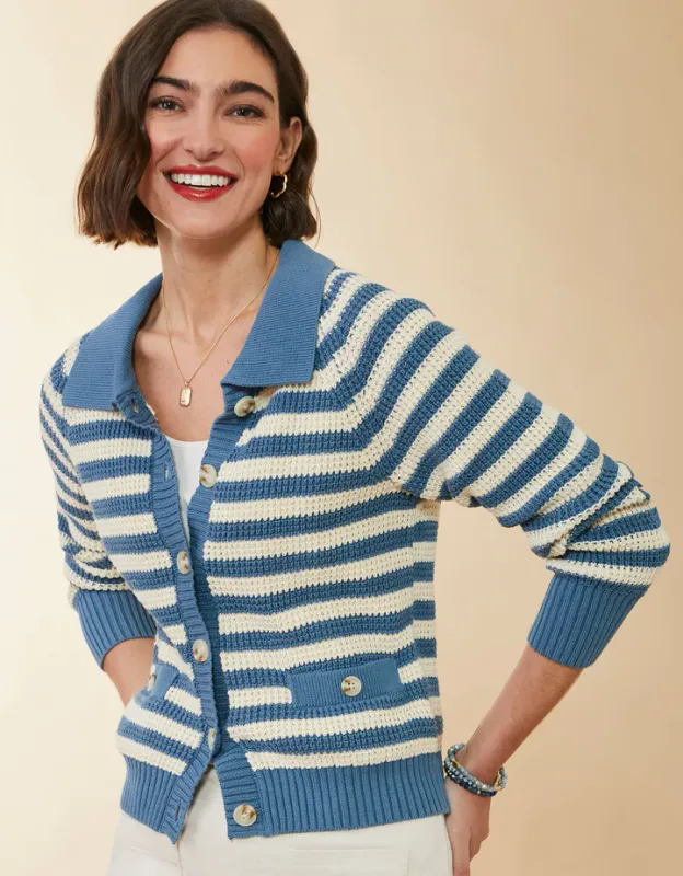Sweater - Lydie - Bluestone Stripe - X-Large