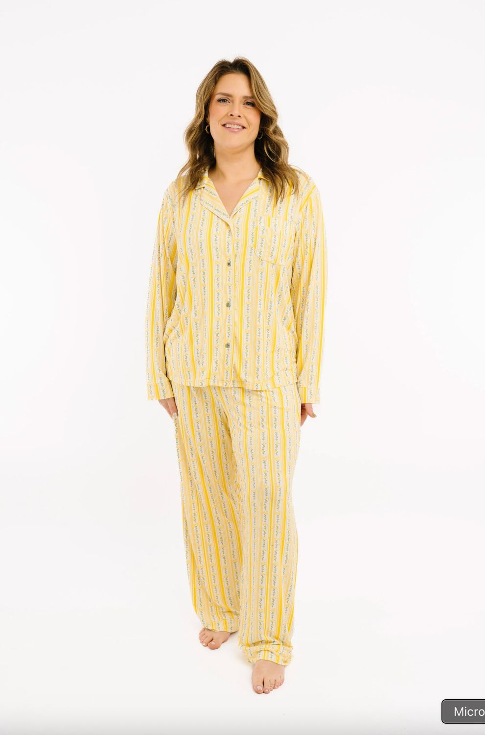 Pajama Set - Sunny Meadow Stripe - XSmall
