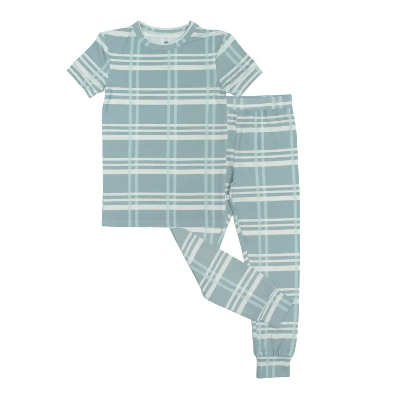 Pajamas - 2-piece - Blue Plaid - 2T