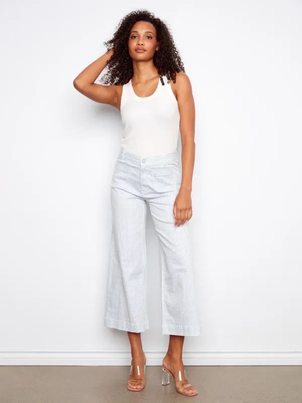 Pants - Striped - Blue/White - 8