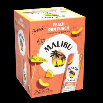 Malibu Cocktail - Peach Rum Punch 4pk Can