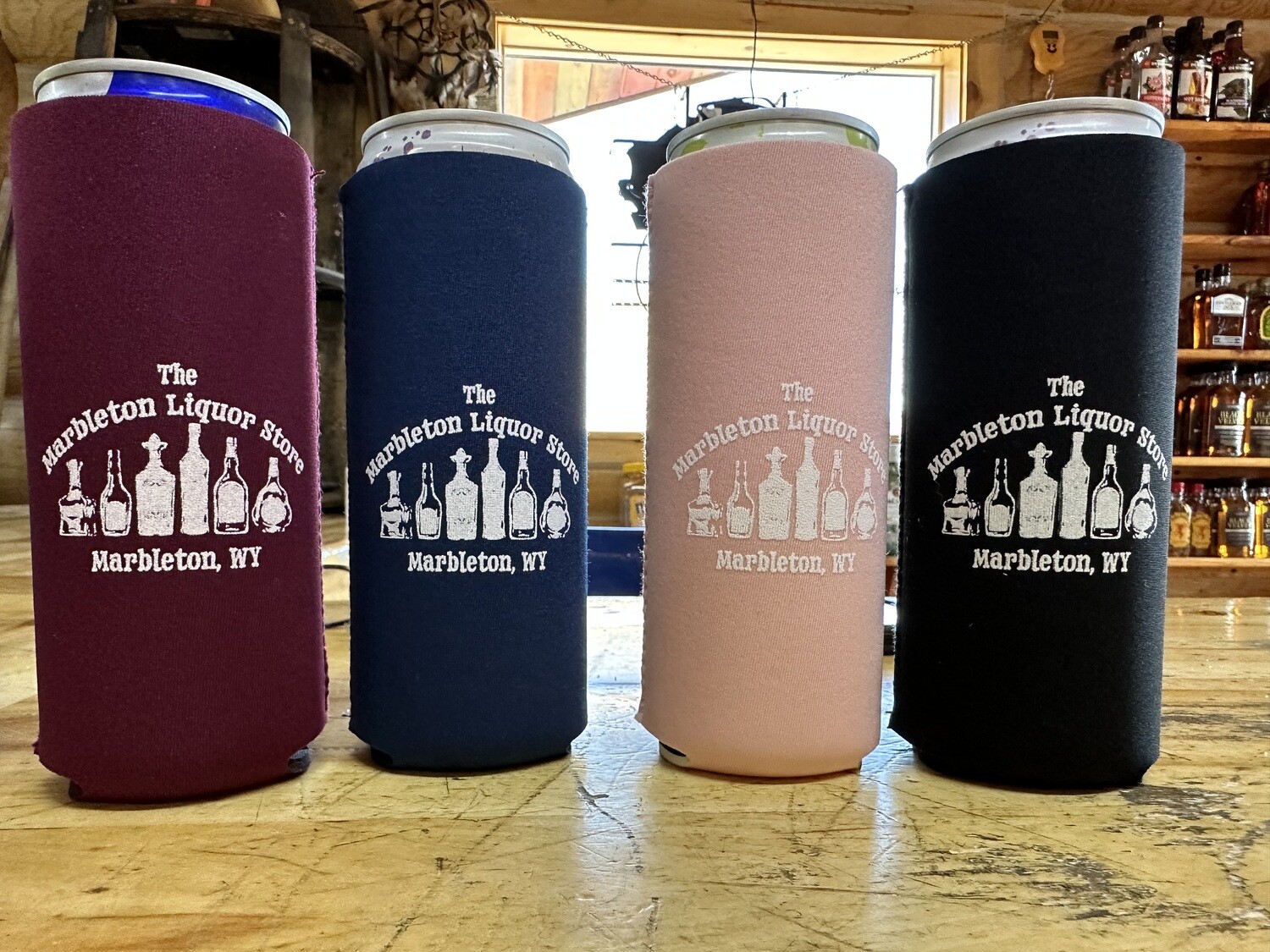 Slim Can Koozie, Color: Black