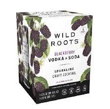 Wild Roots BlackBerry Vodka Soda Cocktail 4pk Can