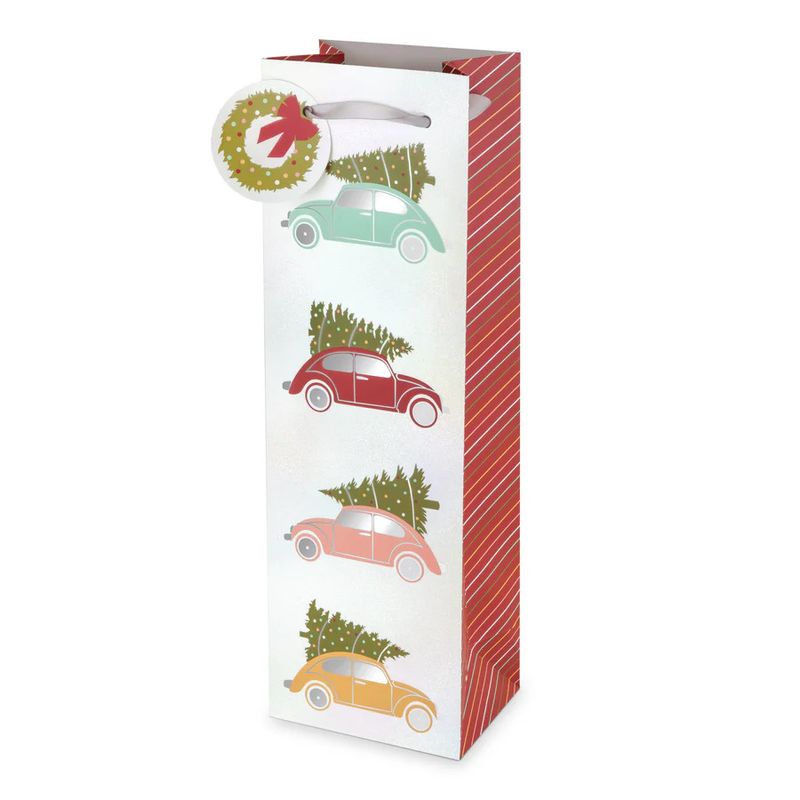 Christmas Tree Cars Gift Bag