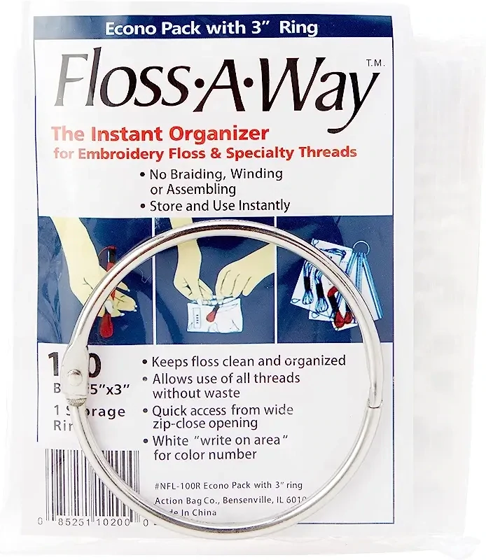Floss-A-Way Bags w/Ring (100 ct)