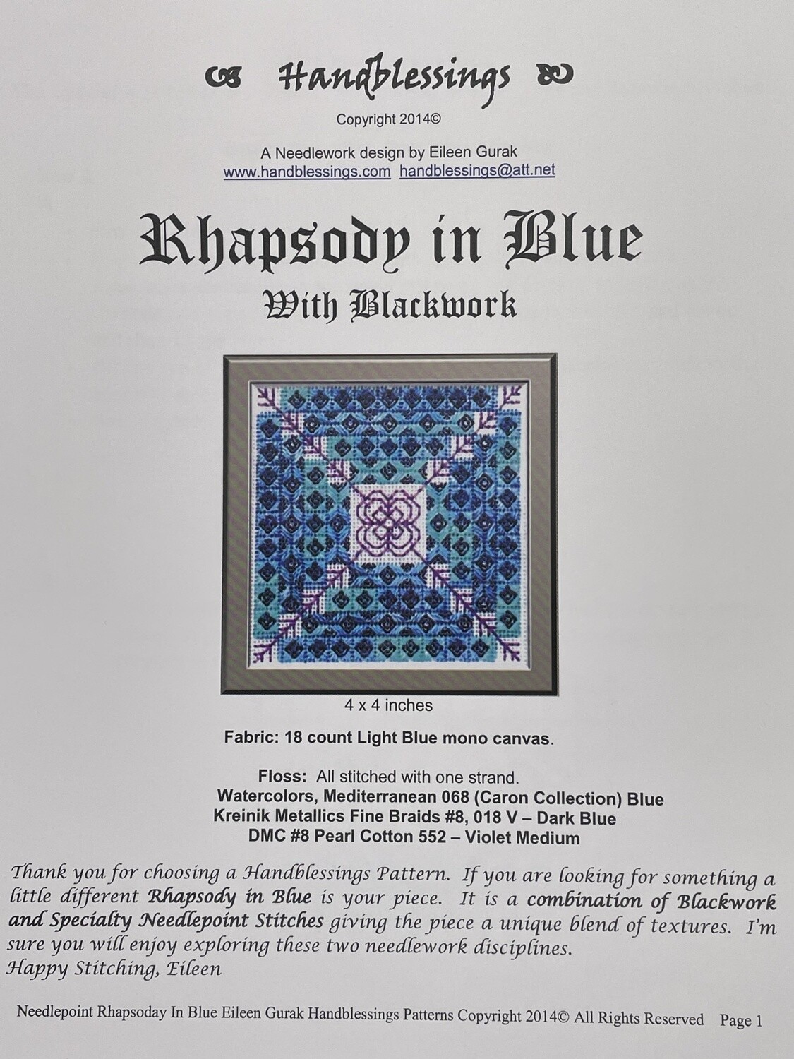 404.5: Rhapsody in Blue w/Blackwork