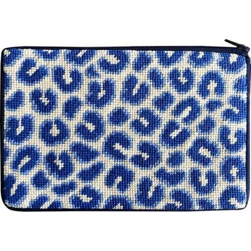 SZ638: Navy Leopard Cosmetic Case