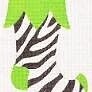 MS01: Wild Mini Stocking - Zebra (18 ct)