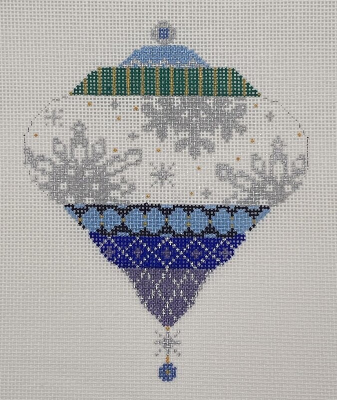 KWC001B: Blue Snowflake Ornament