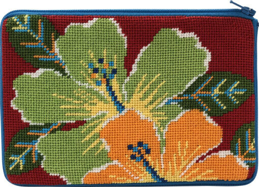 SZ631: Bright Hibiscus Cosmetic Purse