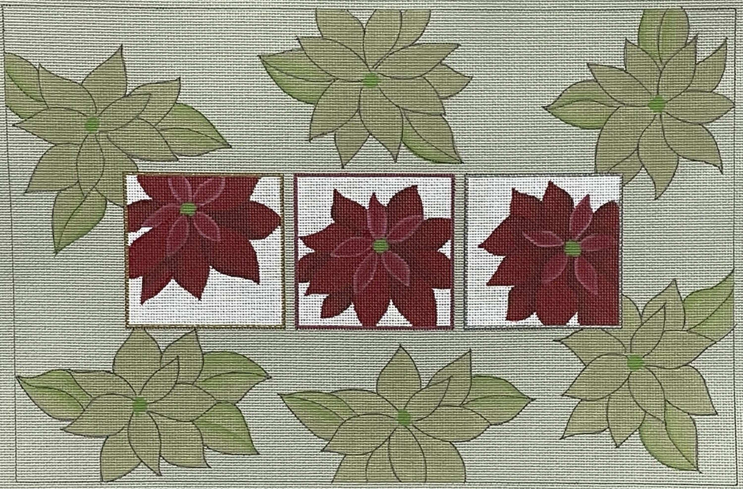SMF: Poinsettia w/Stitch Guide (18 ct)