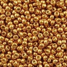 6/0: 91053 Yellow Gold Galvanized (50 pcs)