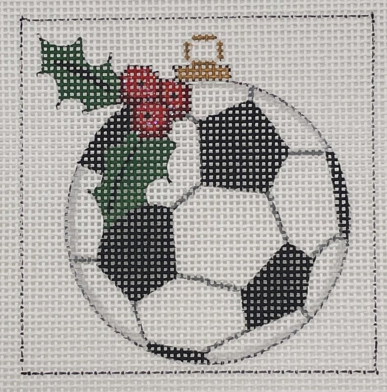 X521: Soccer Ball w/Holly Ornament
