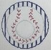 RD105: Baseball with Blue and White Stripes