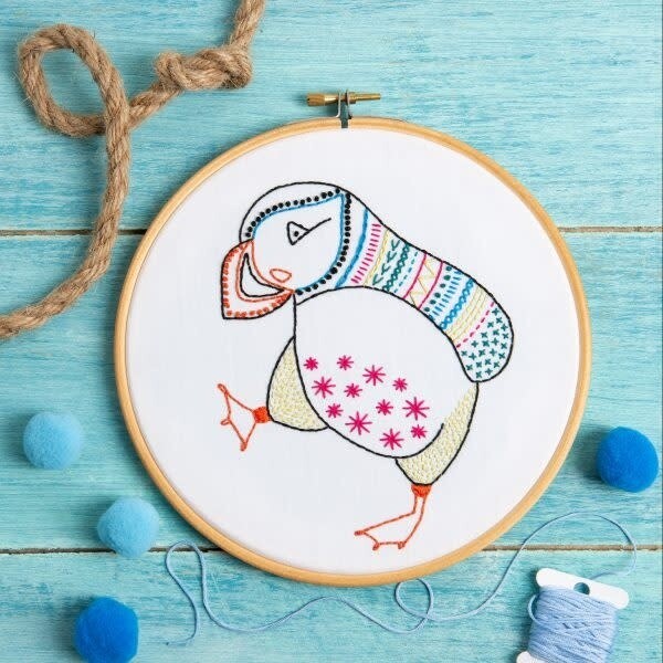 Puffin Embroidery Kit