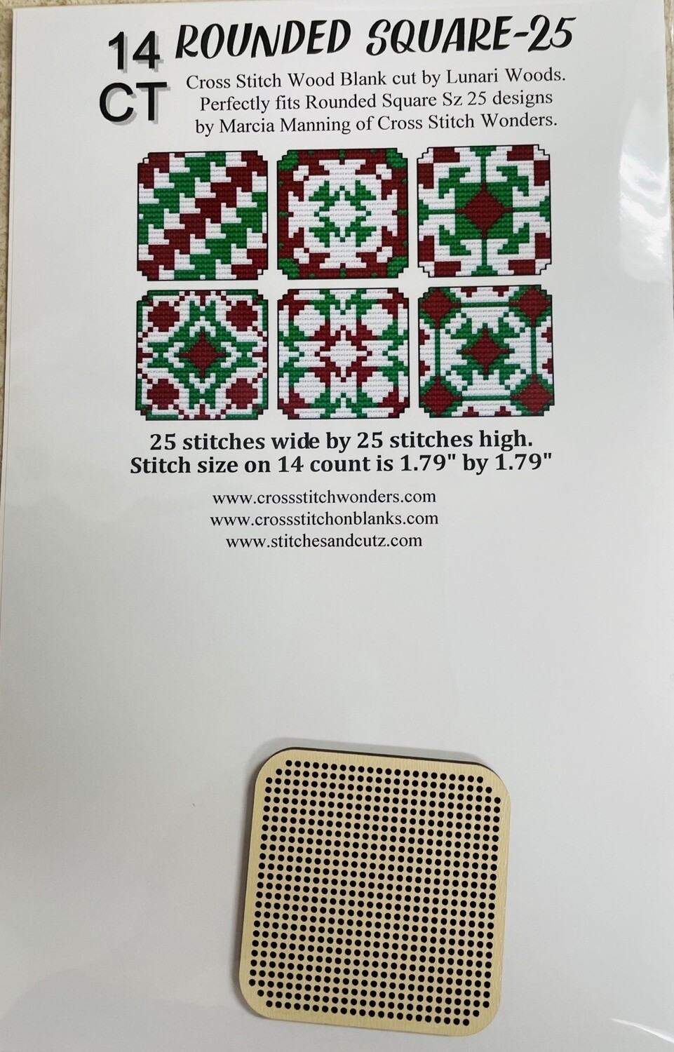 25x25 Rounded Square Wood Blank