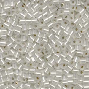 3mm Cube Bead-1F - Matte S/L Crystal