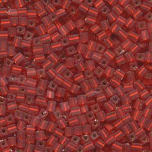 3mm Cube Bead-10F - Matte S/L Flame Red
