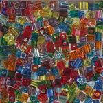 3mm Square Bead - Rainbow Colors