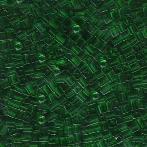 3mm Cube Bead-146 - Trans Green