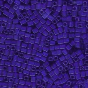 3mm Cube Bead-151F - Matte Trans Cobalt