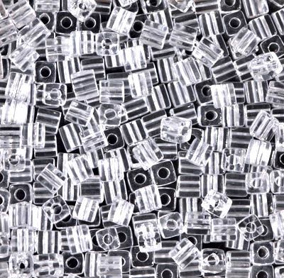3mm Cube Bead-131 - Crystal