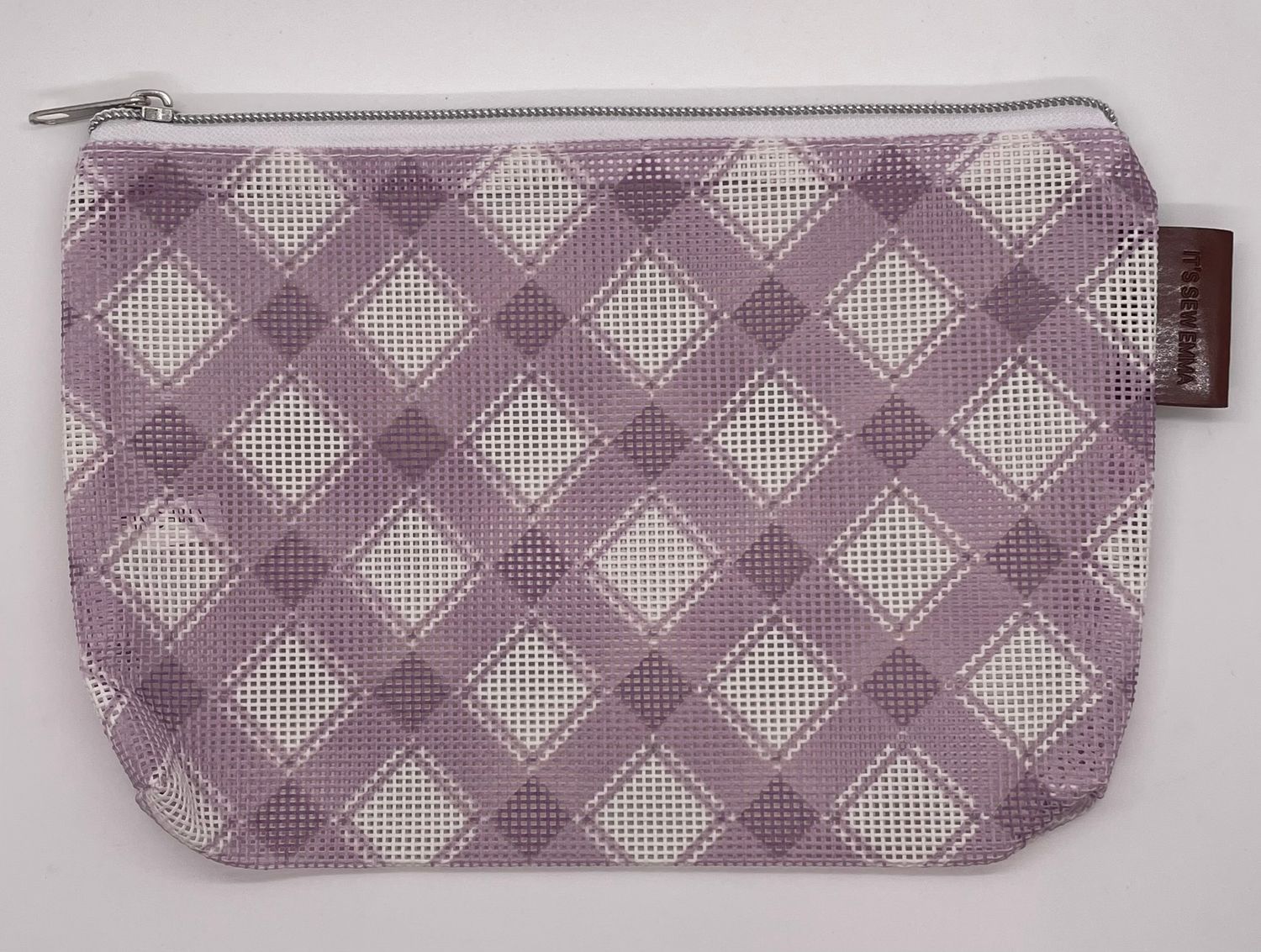Plaid Mesh Bag: 6"x9" (Lilac)