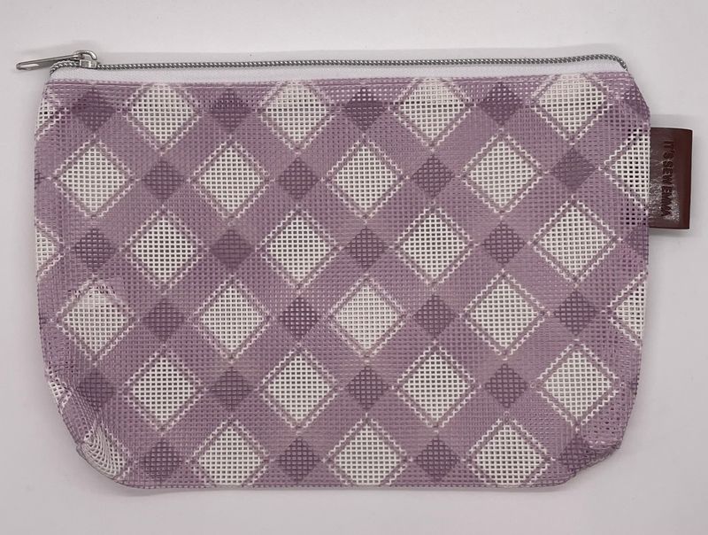 Plaid Mesh Bag: 6"x9" (Lilac)