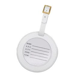 Lee Luggage Tag: Pebbled White