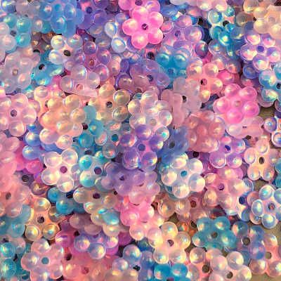5mm Opalescent Flowers: Mixed Colors