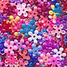 5mm Opaque  Iridescent Flowers: Mixed Colors